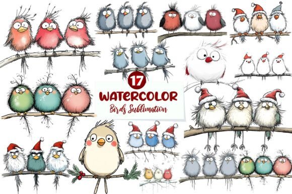Christmas Birds Sublimation Clipart Review