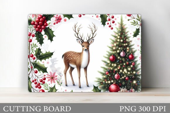 Christmas Deer Cutting Board Design: A Brand Designer’s Review for Seasonal Illustrations