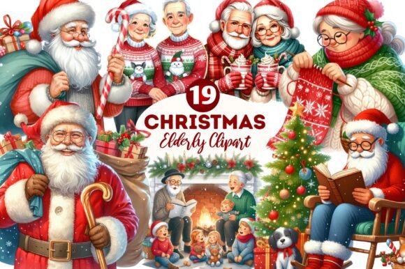 Christmas Elderly Clipart Set: A Practical Review for Illustrations