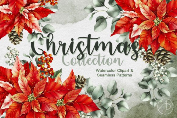 Christmas Floral Watercolor Graphics & Illustrations Review
