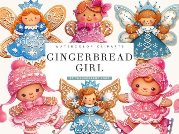 Christmas Gingerbread Girl Clipart