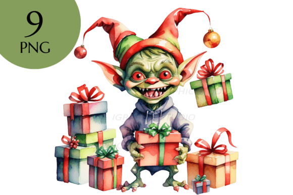 Christmas Goblin Clipart, Xmas Gnome: A Review for Digital Illustrations