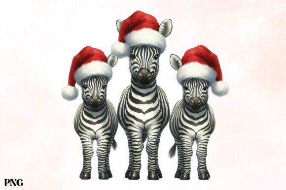 Christmas Zebra Clipart for Seasonal Illustrations