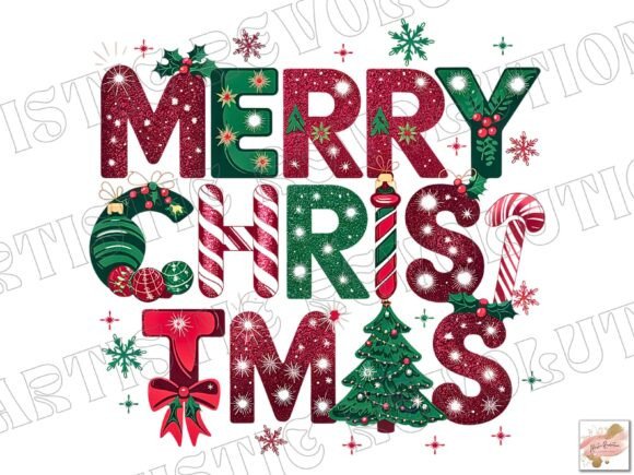 Glitter Merry Christmas Png Sublimation Review