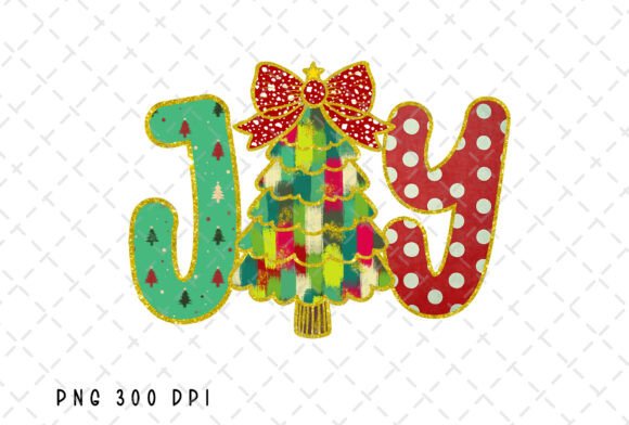 JOY Christmas Tree Coquette Bow Glitter Review for Illustrations