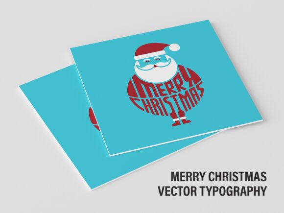 Merry Christmas Vector Typography 02 for Modern Illustrations