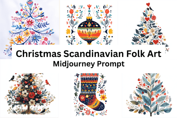 Prompt for Christmas Scandinavian Folk Art: A Designer’s Review of Illustrations