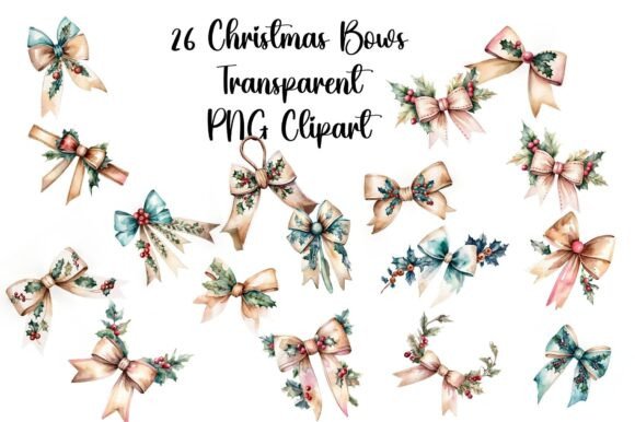 Reviewing 26 Christmas Bows Clip Art Images