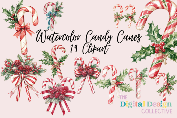 Watercolor Christmas Candy Cane Clipart: A Review for Modern Illustrations